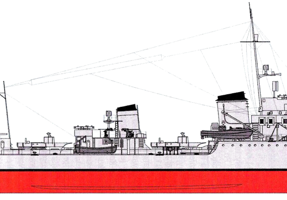 Destroyer DKM Z21 Wilhelm Heidkamp [Destroyer] - drawings, dimensions, pictures